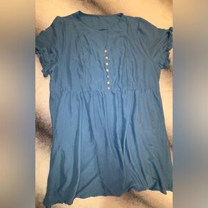 BloomChic Women's Blue Comfy‎ Curvy Plus Size Casual Flare Dress 28